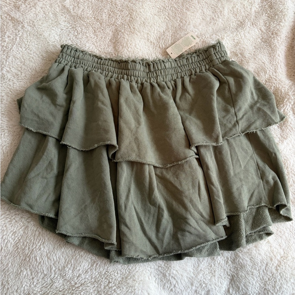 aerie tiered mini skirt
